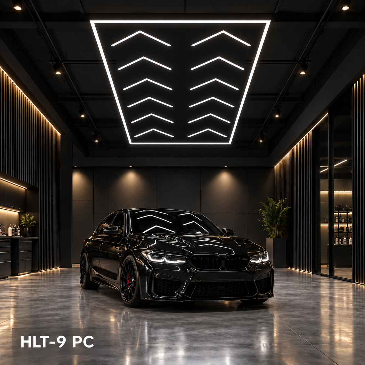 مصباح سقف LED طراز HLT-9-PC – سهم مزدوج – أبيض