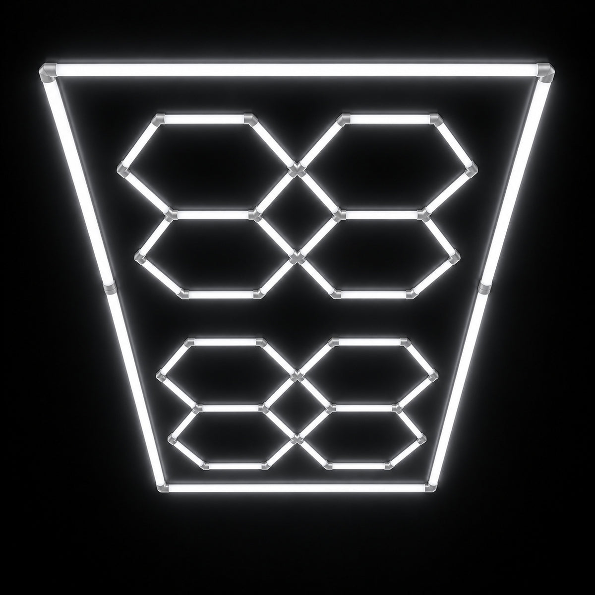 إضاءة سقف LED طراز HLT-4-PC – وحدات سداسية – لون أبيض