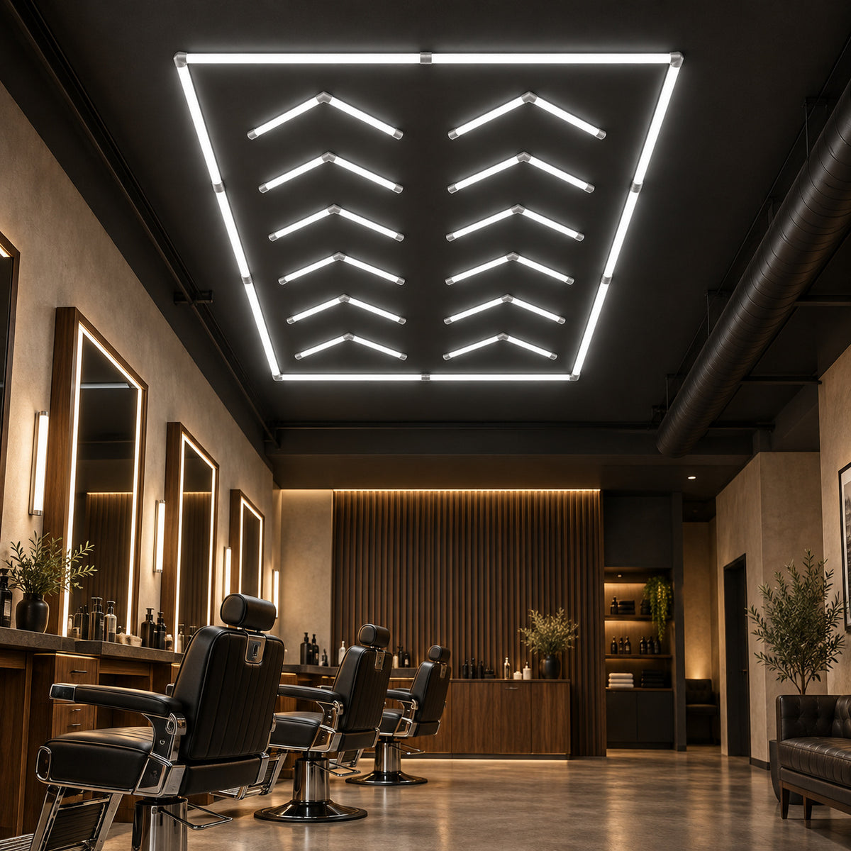 إضاءة سقف LED طراز HLT-9-PC – سهم مزدوج – أبيض