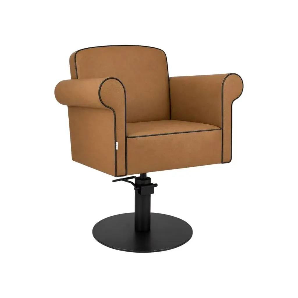 Salon Chair CZ-002LT-C5 | Black Frame | Brown