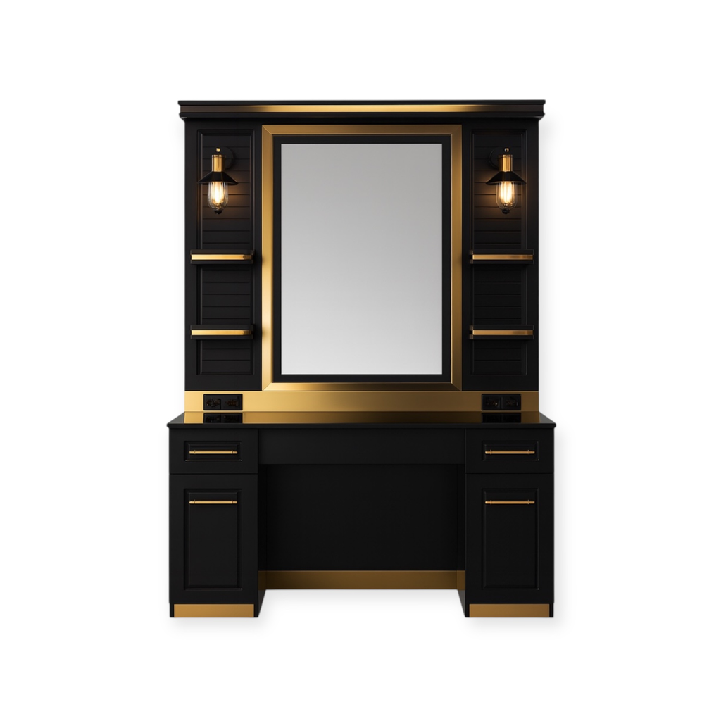 Mirror Station | ET-2801 | Black & Gold TR
