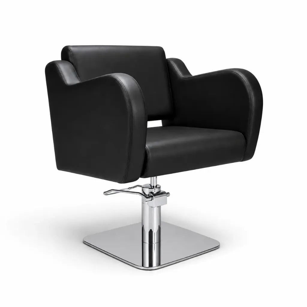 Salon Chair FR-88007-C1 | Silver Frame | Black (004)