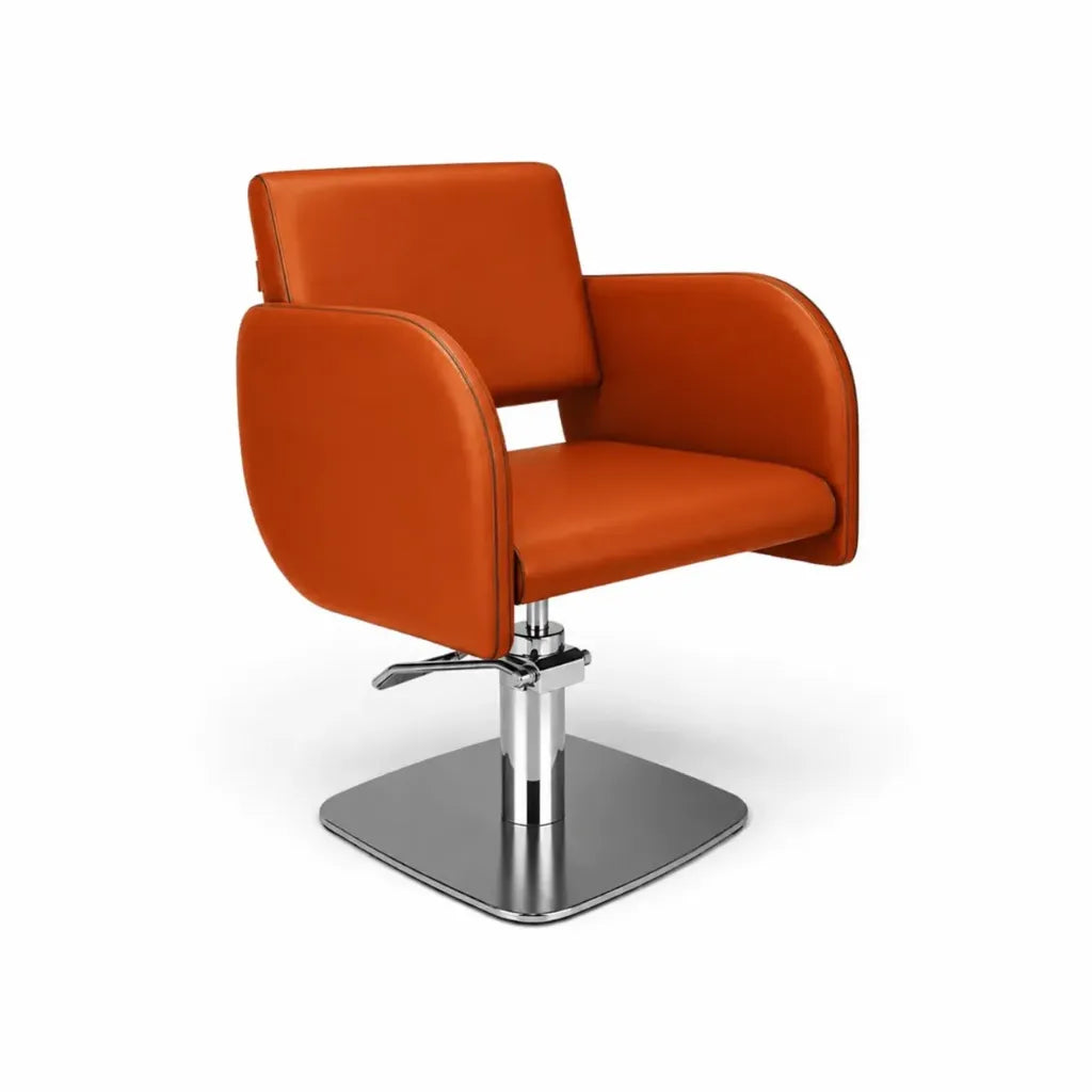 Salon Chair FR-88053-C1 | Silver Frame | Orange (031)