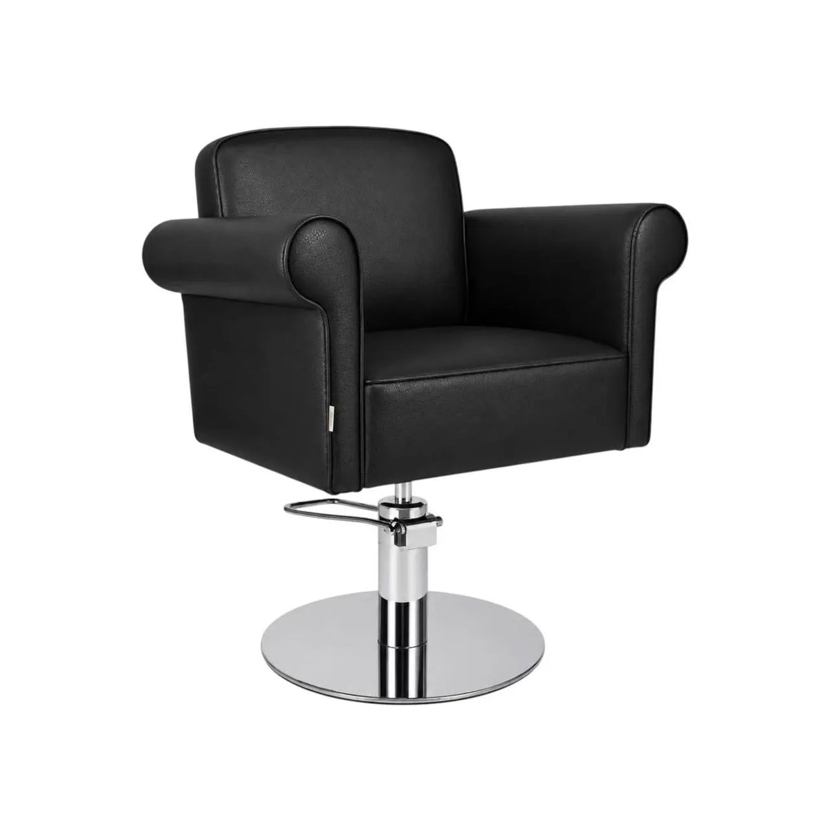 Salon Chair CZ-002BK-C1 | Silver Frame | Black (004)