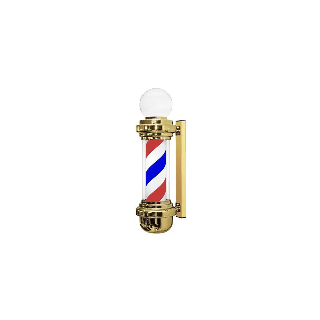 DITA Kapperspaal Goud BP-02 98 cm | Roterend klassiek barbershopbord met LED