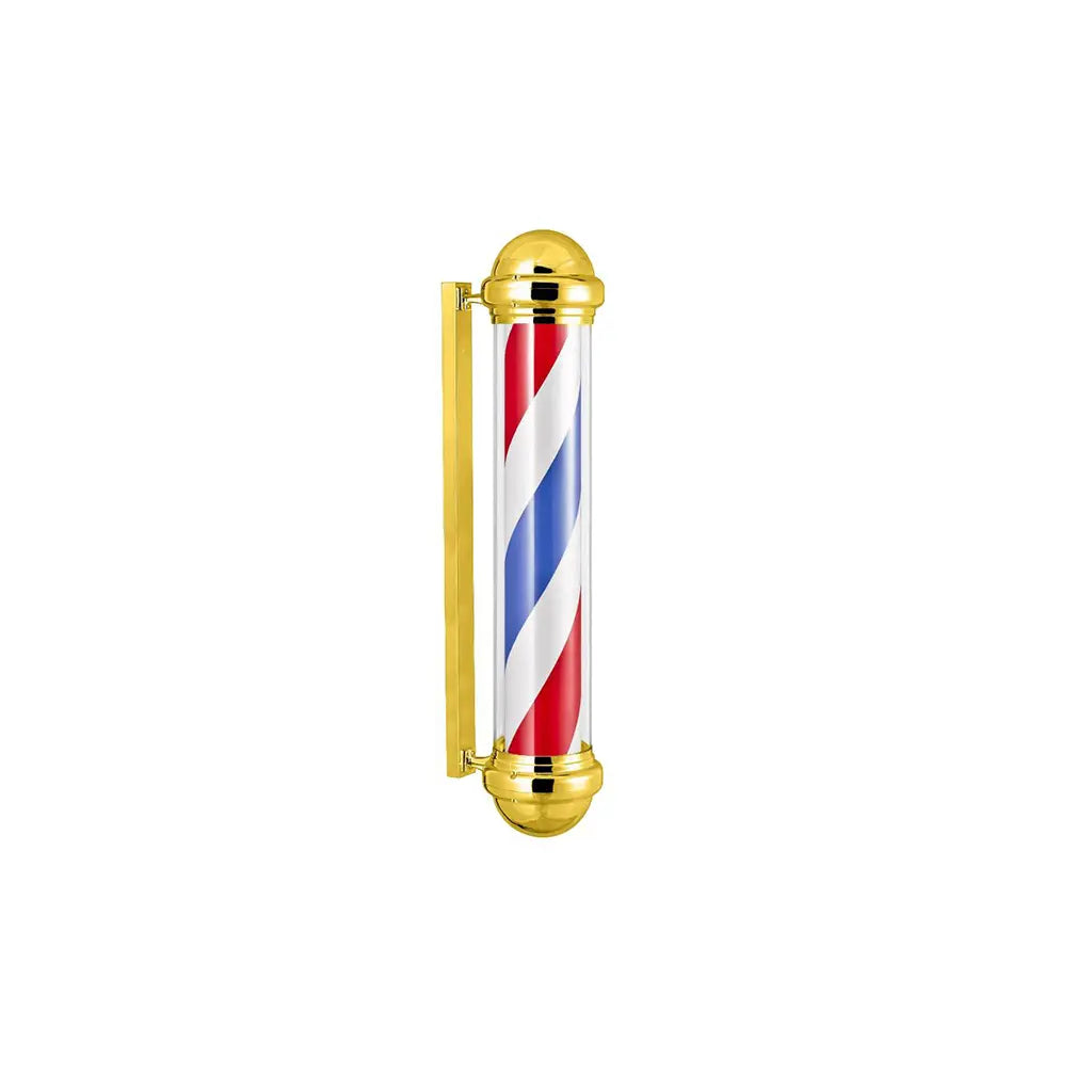 DITA Kapperspaal Goud BP-06 – 158,5 cm | Klassiek draaiend LED-barbershopbord