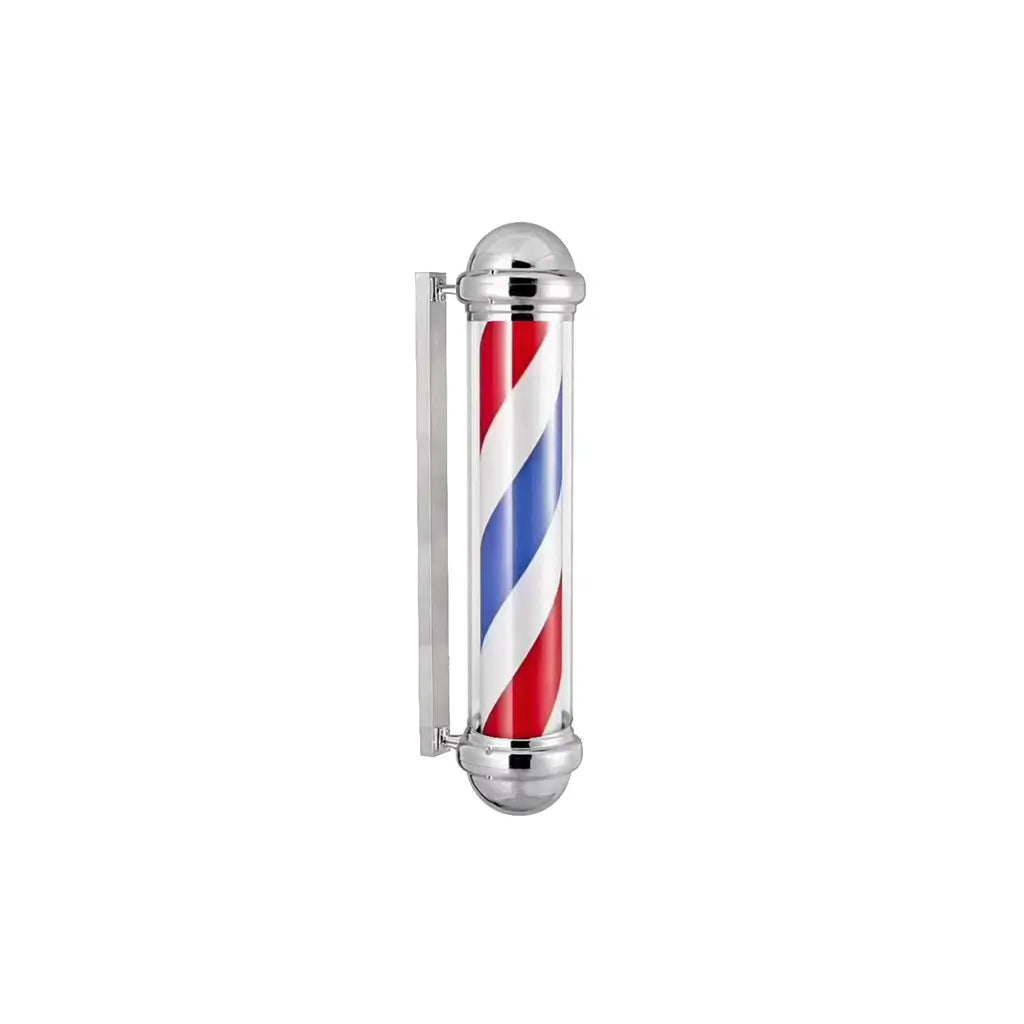 DITA Barbierspaal Zilver BP-06 – 158,5 cm | Klassiek draaiend barbiershopbord met LED
