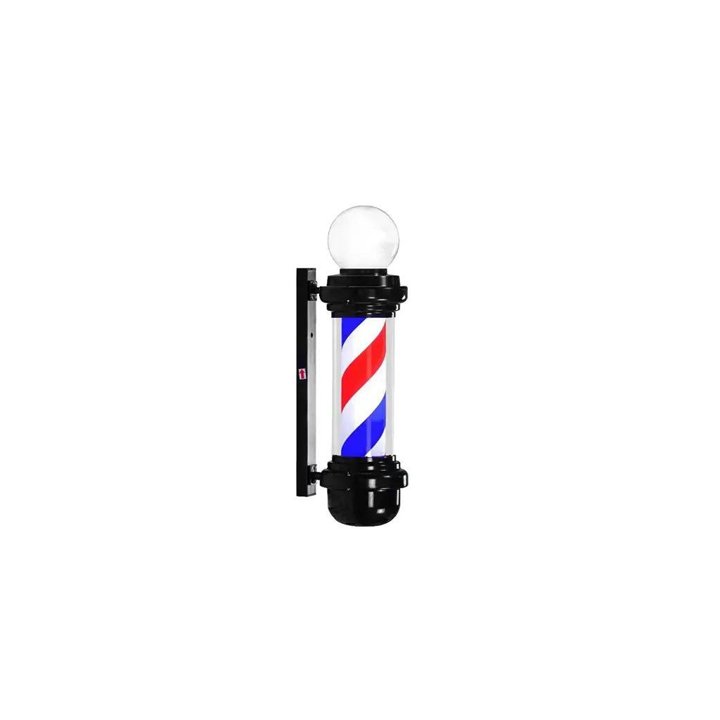 DITA Kapperspaal Zwart BP-07 98 cm | Klassiek roterend barbershopbord met LED