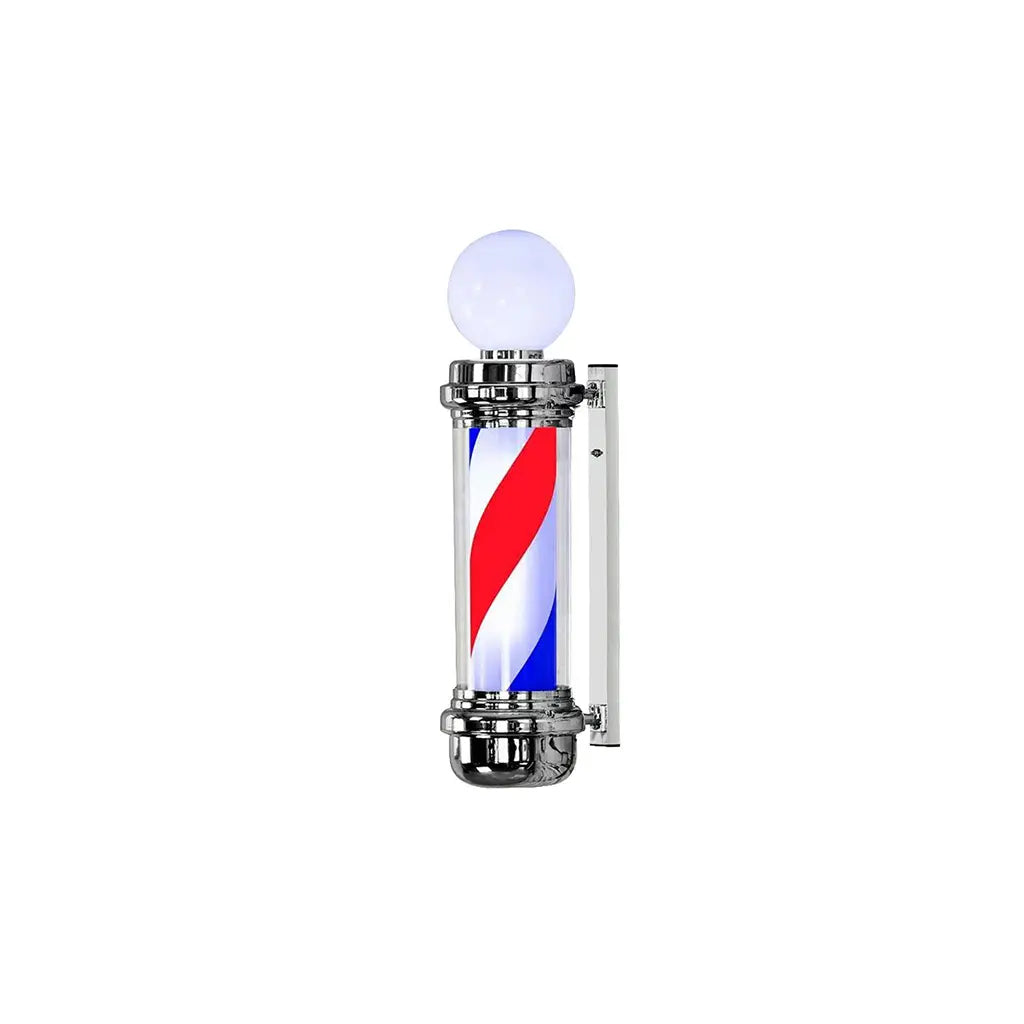 DITA Kapperspaal Zilver BP-07 98 cm | Klassiek roterend LED-barbershopbord