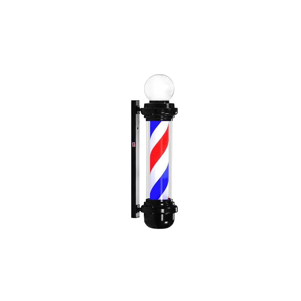 DITA Kapperspaal Zwart BP-08 140 cm | Roterend LED Klassiek Barbershopbord