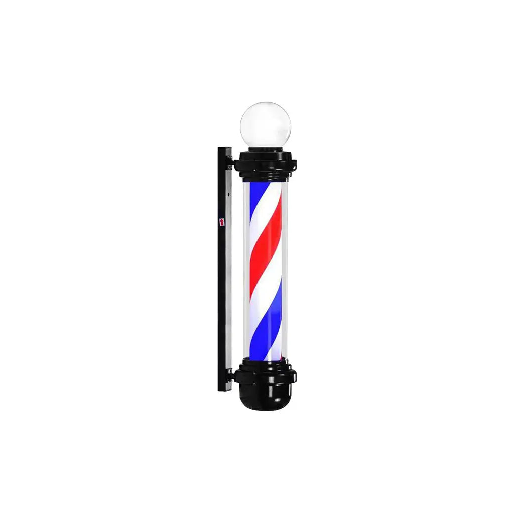 DITA Kapperspaal Zwart BP-09 170 cm | Klassiek draaiend barbershopbord met LED-verlichting