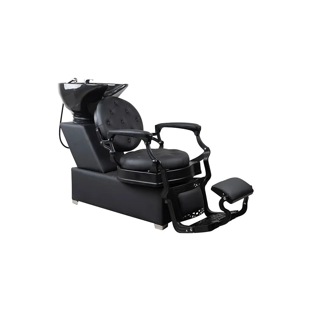 Shampoostoel Oslo | FR- 78025 Mat zwart frame | Zwart (004)