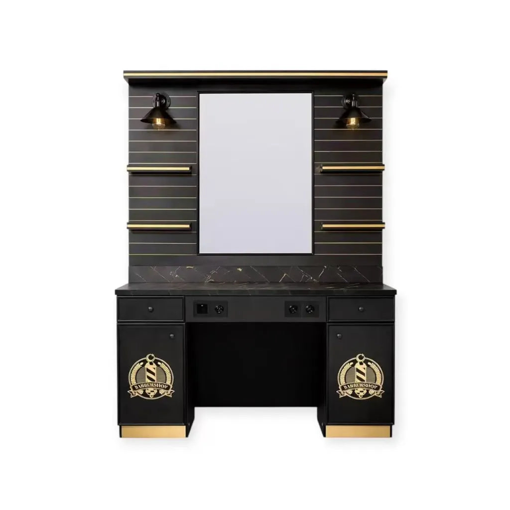 Make-upspiegel | MS-27 | Zwart & Goud
