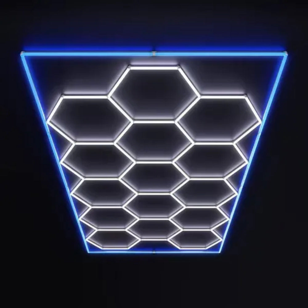 Hexagon LED-plafondverlichting HLT-14-PC – Blauw