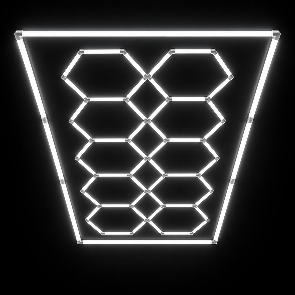 LED-plafondverlichting HLT-2-PC – Dubbele zeshoekrij – Wit