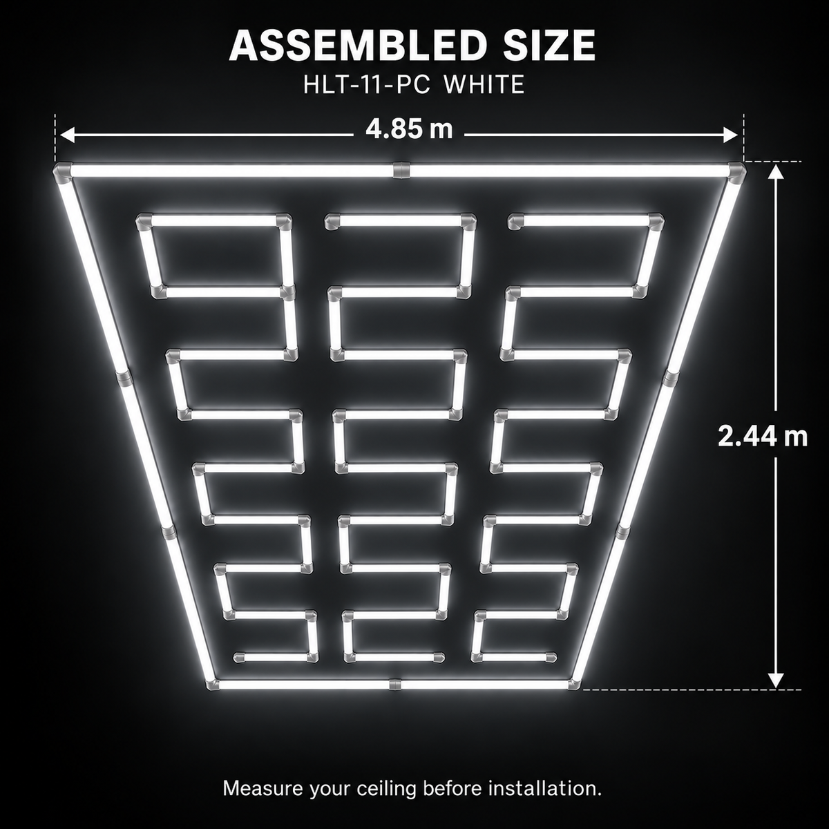 Plafonnier LED HLT-11-PC – Meander – Blanc