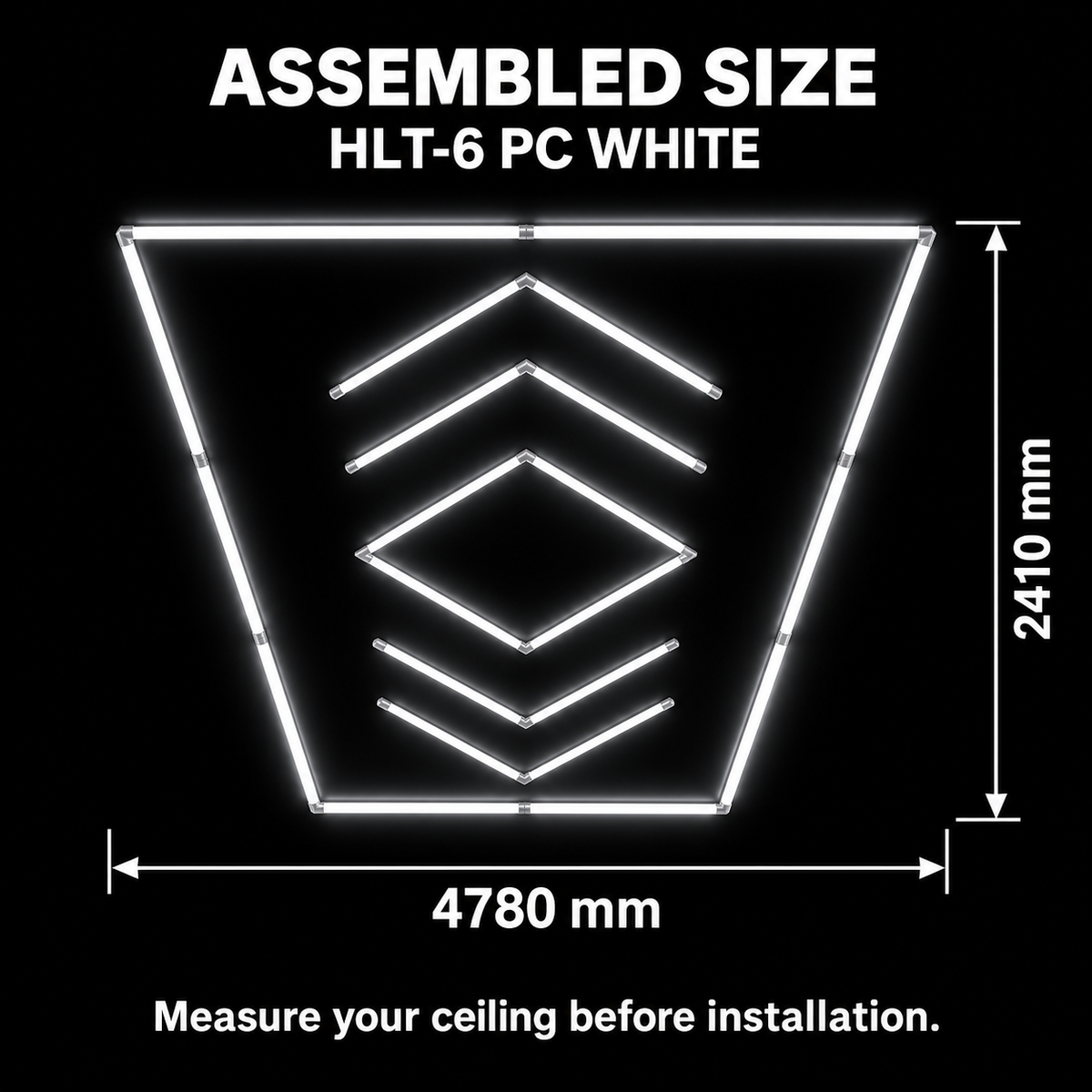 Plafonnier LED HLT-6-PC – Arrow – Blanc