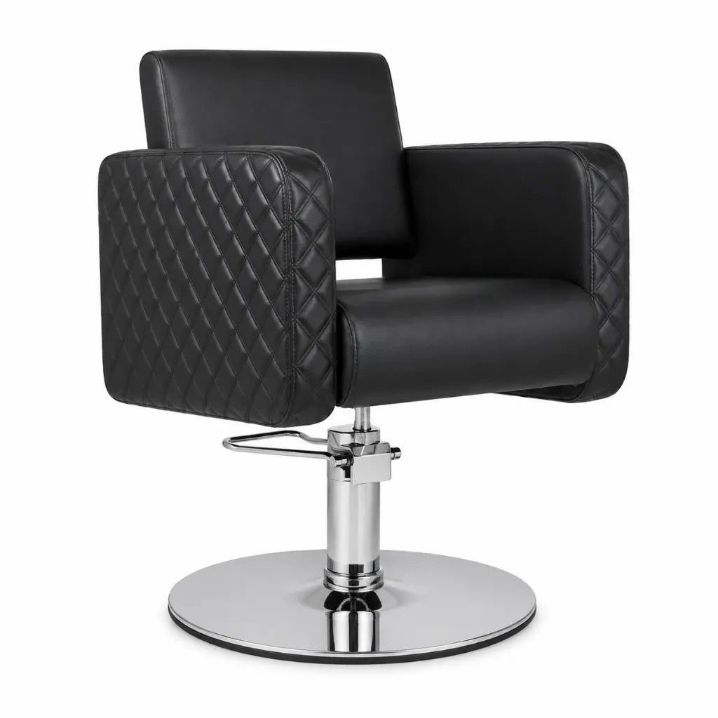 Salon Chair FR-88006-C1 | Silver Frame | Black (004)