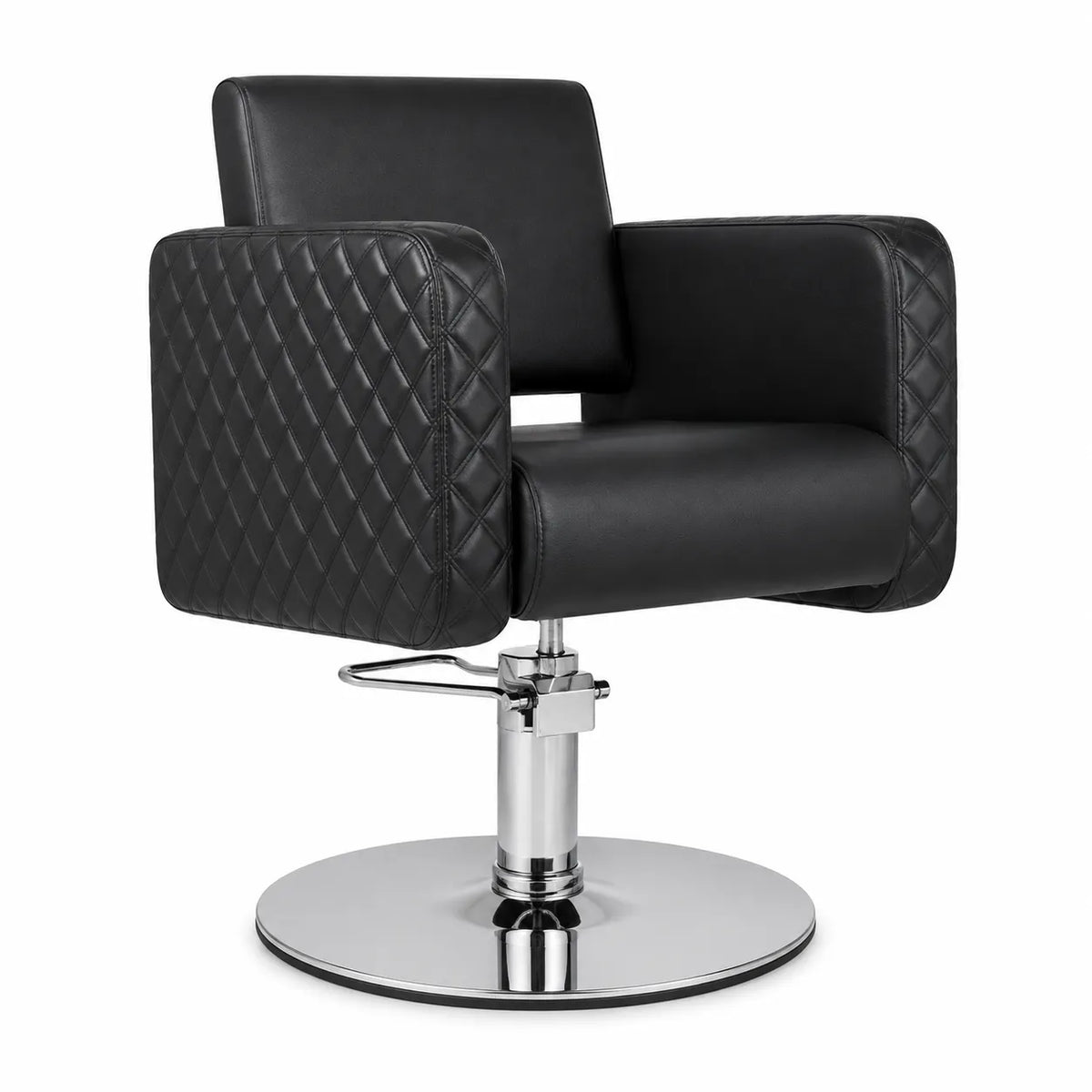 Salon Chair FR-88006-C1 | Silver Frame | Black (004)